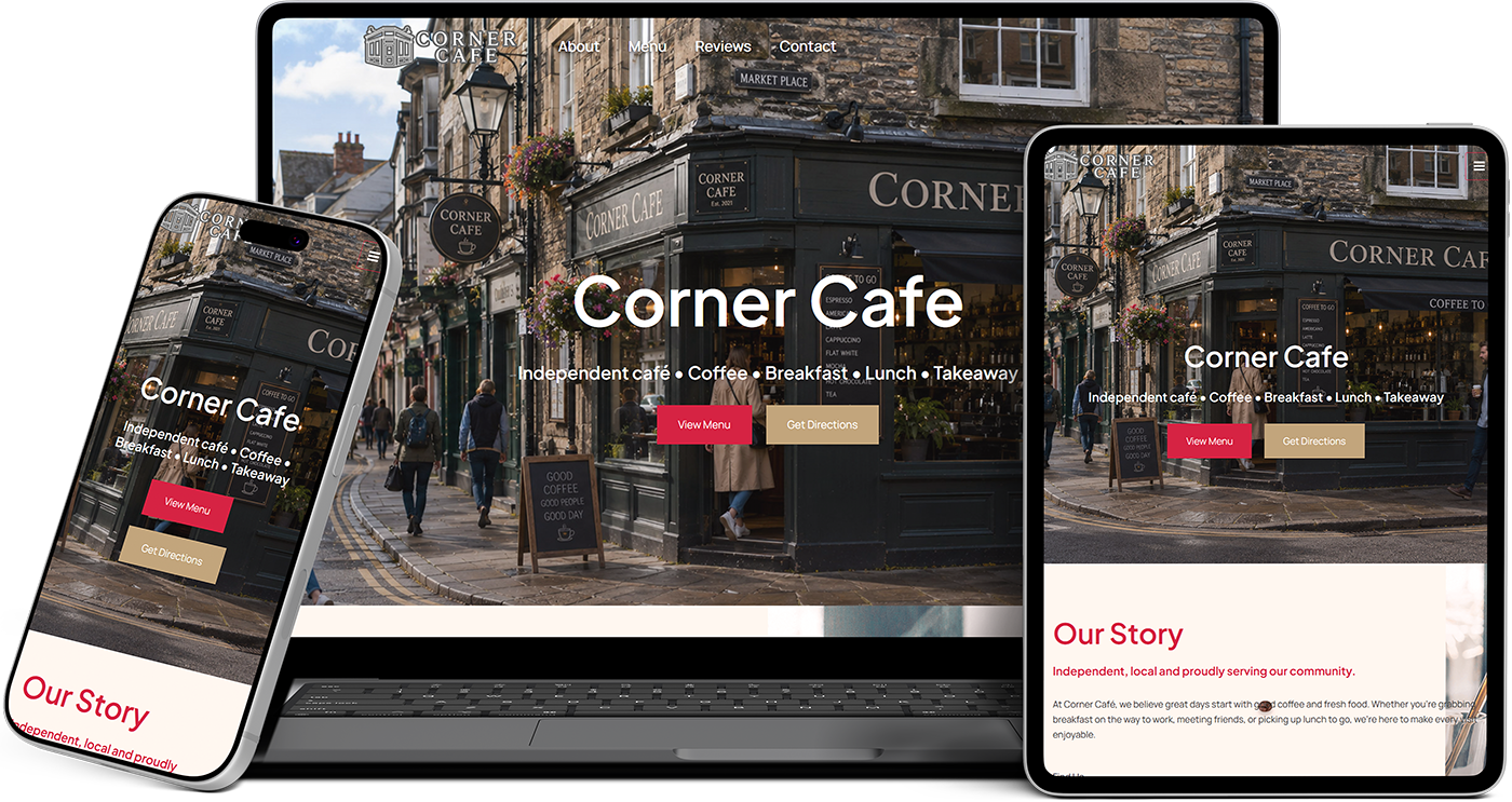 restaurant website showcase